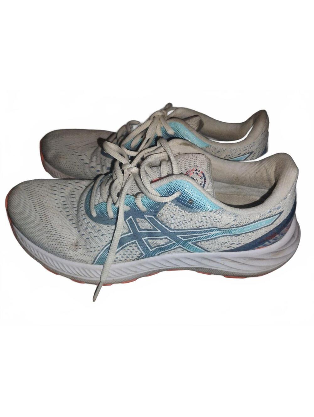 ASICS Women's Running Shoes Size 9.5 White Blue Coral